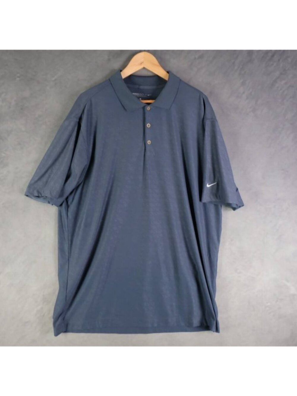 Nike Shirt Mens XL Blue Geometric Dri-FIT Victory Polo Extra Large